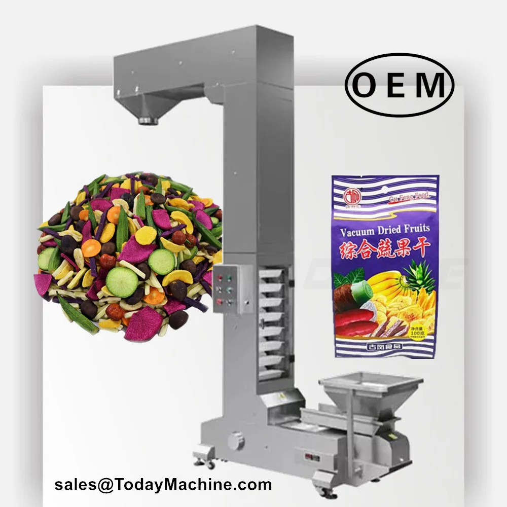 

Z Type Bucket Elevator Food Grade Conveyor Feeder For Rice Candy Potato Chips Popcorn