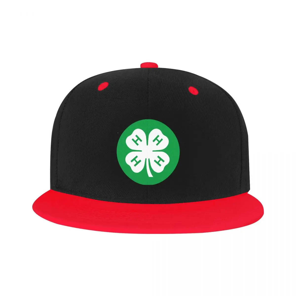 

Cool Four Leaf Clover 4H Emblem Hip Hop Baseball Cap Spring Flat Skateboard Snapback Dad Hat