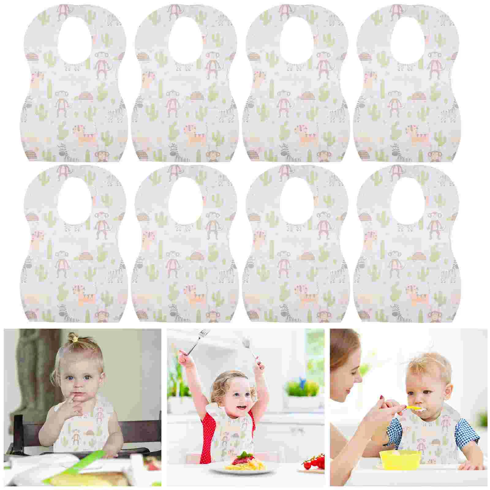 

Baby Bib Feeding Toddler Disposable Cartoon Infant Clothes Protector Eating Apron Adult Bibs