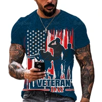 lsummer oversized t shirt mens youth patriotic 3d printing round neck shirt street handsome and comfortable casual t shirt