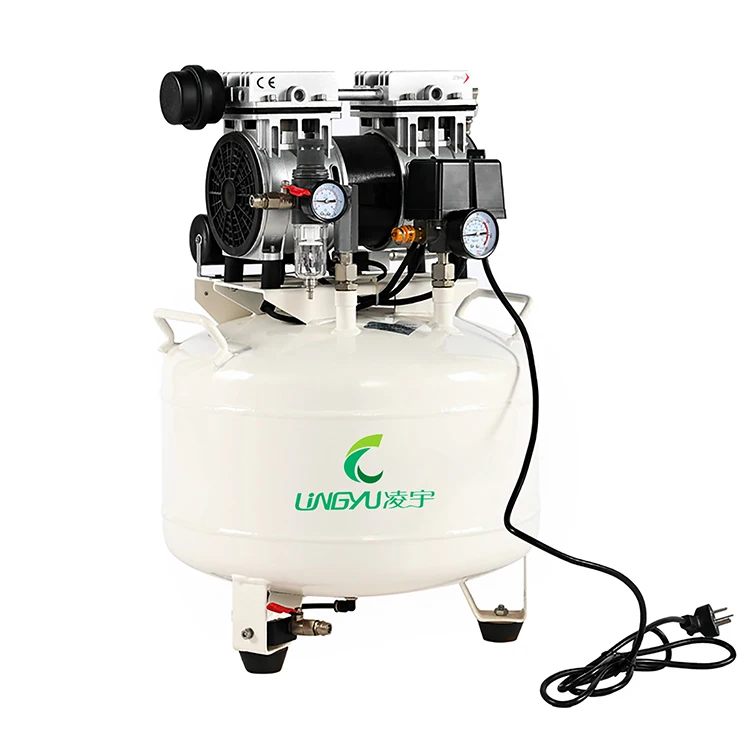 Free Oil AC Movable Single Car Mini Industrial Portable High Pressure Oilless Piston Pump Air Compressor