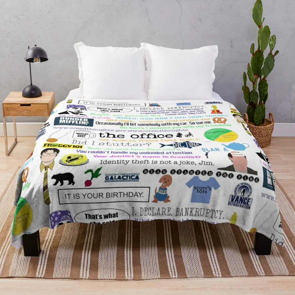 

The office collage Throw Blanket retractable and reclining sofa blanket