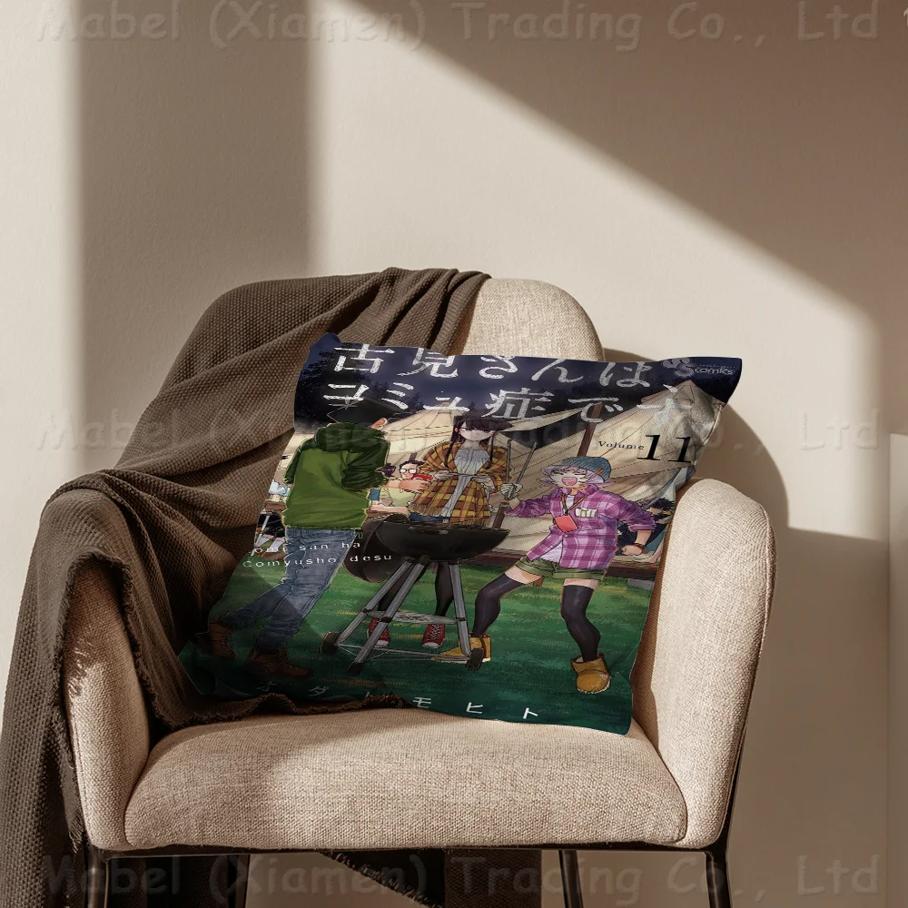 Плакаты Komyushou Desu аниме Komi Cant Communicate клен чехол для подушки счастливый осенний