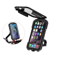 bike phone support waterproof case bike motorcycle handlebar rear view mirror stand holder for 4 7 6 8 mobile phone mount