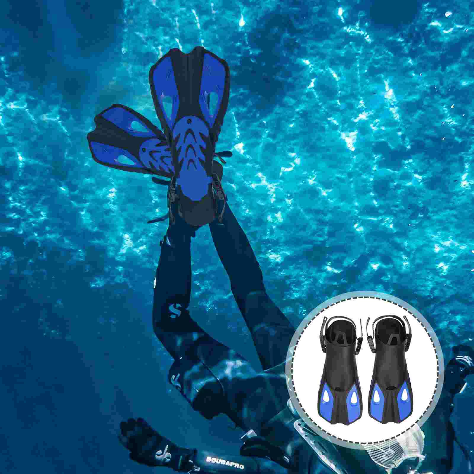 

Swim Fins Snorkel Gear Adults Snorkeling Swimming Training Necessary Adjustable Rubber Flipper Man Diving