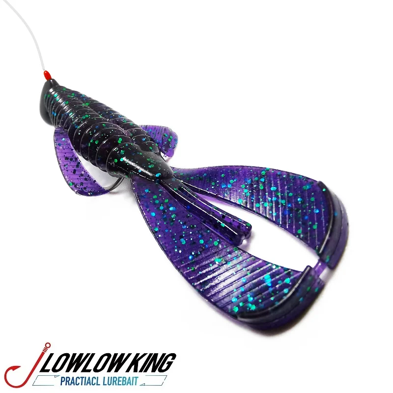 

Lowllowing Luya Soft Bait Classic Edition Grandmother Shrimp Texas Fishing Group Classic Texas Rig3.5-inch