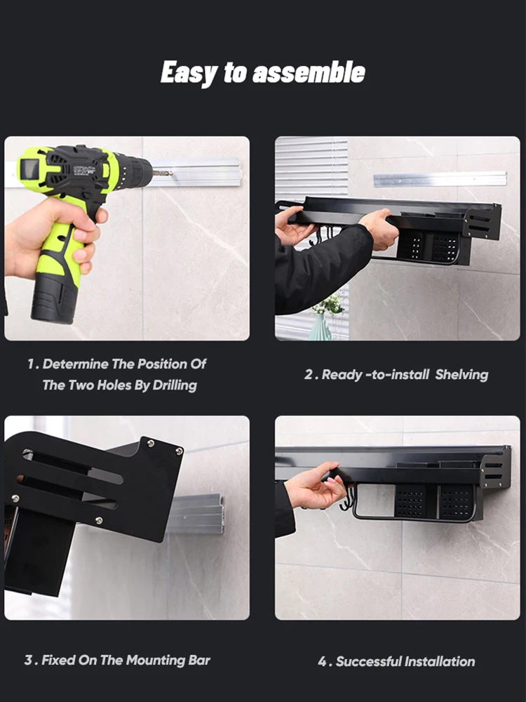 Органайзер Joybos Kichen для специй Алюминиевый Многофункциональный кухонный стеллаж