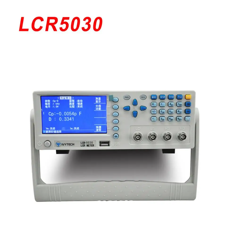 

LCR5030 LCD Display High Precision 5-Bit Test Resolution Impedance Tester Bench LCR Digital Bridge 30KHz LCR Meter