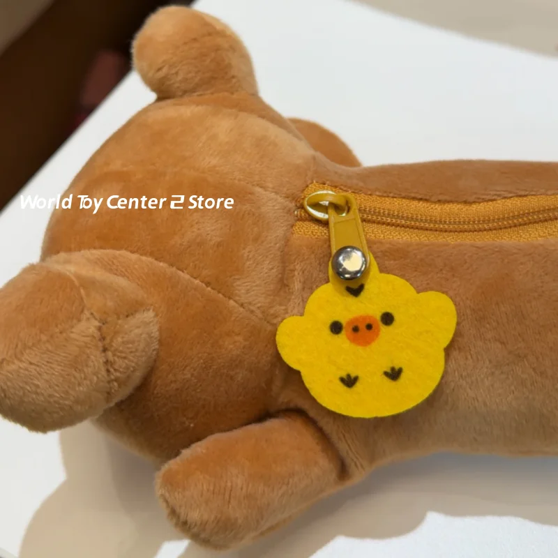 Фото Милый плюшевый пенал Rilakkuma/Korilakkuma в виде белого и коричневого медведей и пчелы, мультяшный пенал-медведь, сумка для хранения ручек, школьные подарки №4