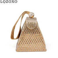 new design trangle women day clutch rhinestones party wedding evening bags diamonds holder purse