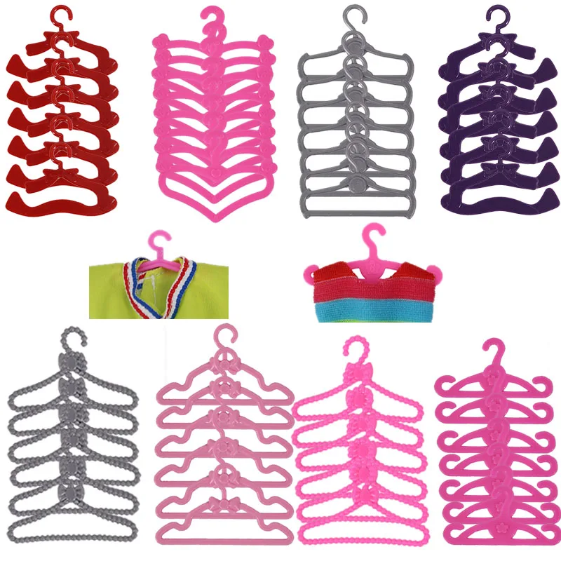 12 Style 20 Pcs Barbies Furniture Hangers Doll Accessories,H
