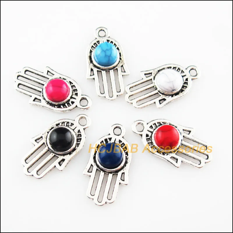 24 шт., подвески из тибетского серебра, 11 х21 мм