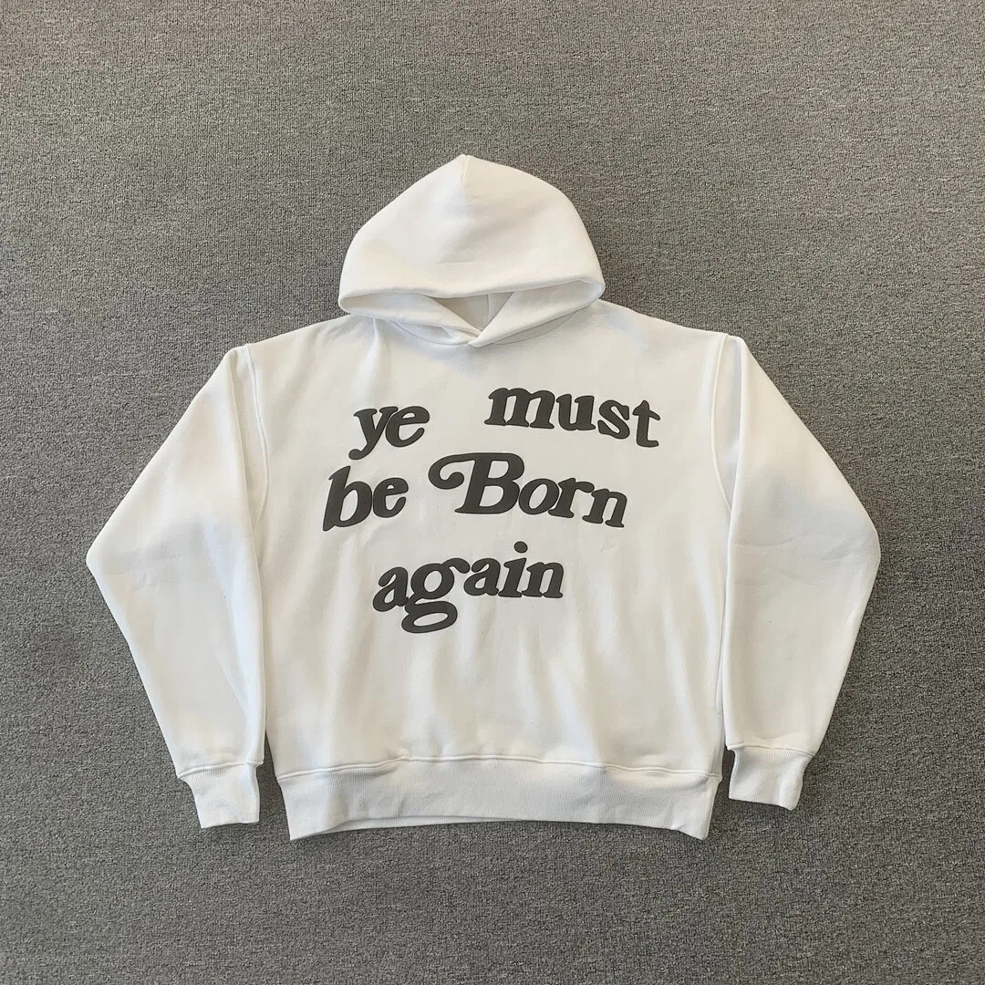 Фото Лучшая версия CPFM Ye Must Be Born Again Kanye West: худи с принтом для женщин и мужчин, оверсайз толстовка с капюшоном №5