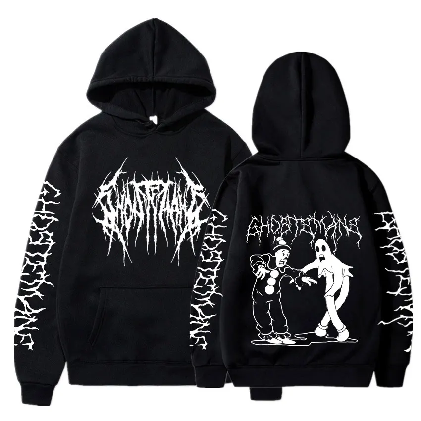 

2023 new Ghostmane double-sided printed hoodie sweatshirt Men's fashion hip-hop metal rock hoodie sweatshirt and y2k hoddies