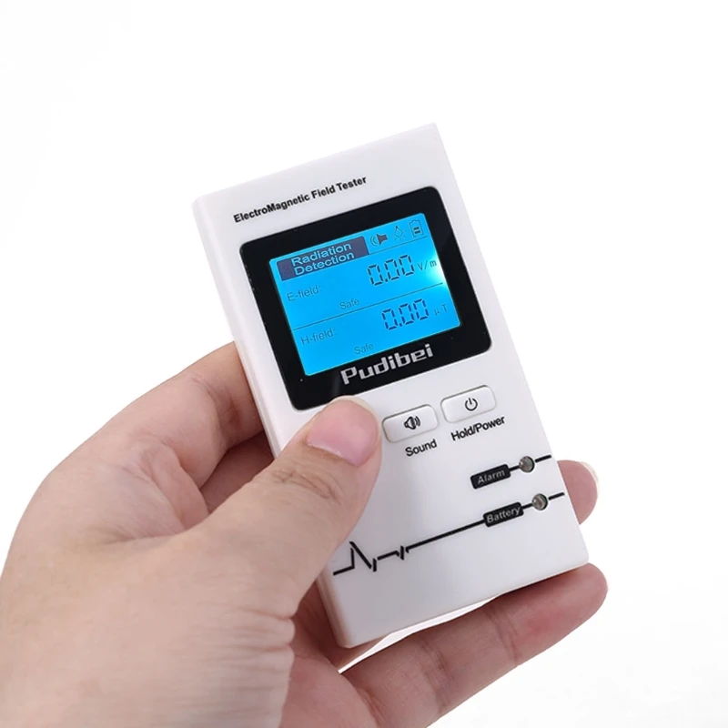 

USB Charging Handheld Mini Digital LCD Display Electric Field & Magnetic Field Radiation EMF Electromagnetic Radiation