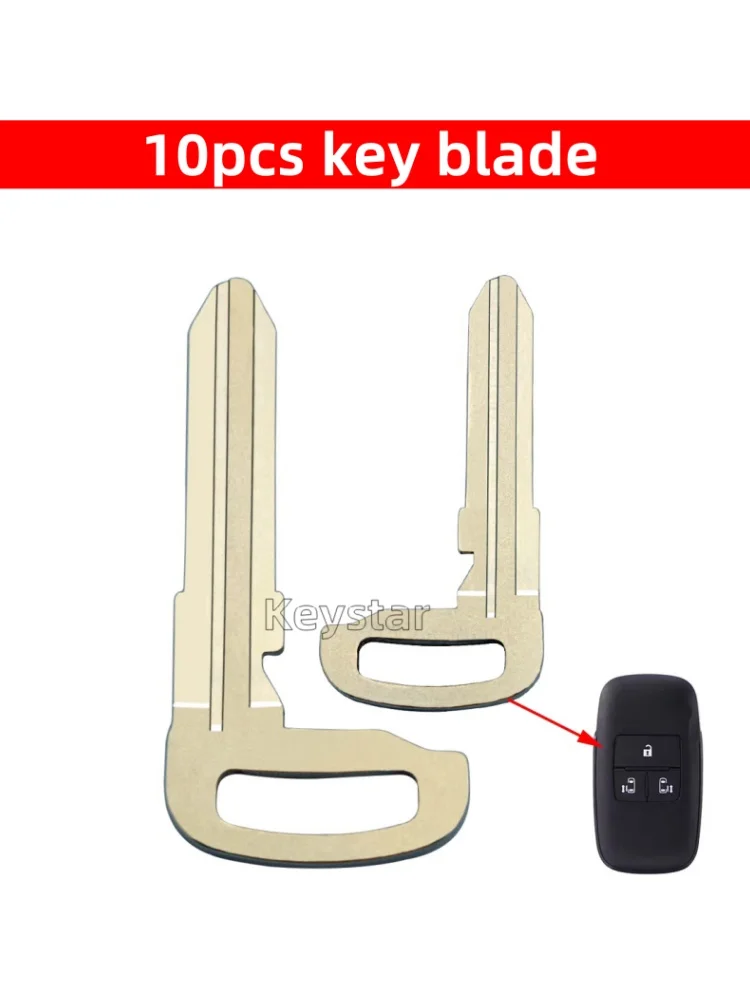 

Keystar 10 шт., автомобильный смарт-ключ, лезвие, пустой дистанционный пустой аварийный ключ, пустой запасной ключ для Toyota Raise Daihatsu Motor