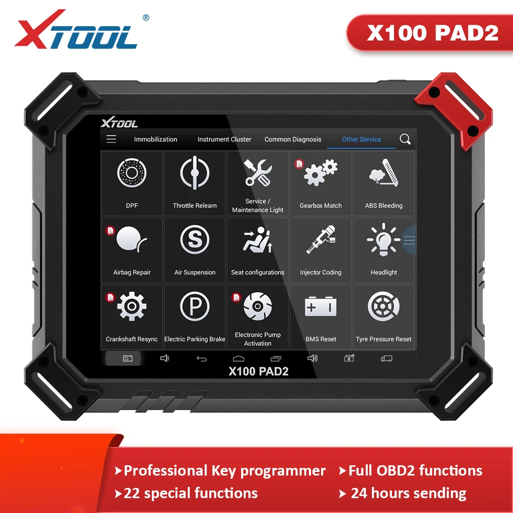 XTOOL X100 PAD2 OBD2 Auto Key Programmer IMMO Tool Code Reader Car Diagnostic Scanner with 23+ Special Functions Update online
