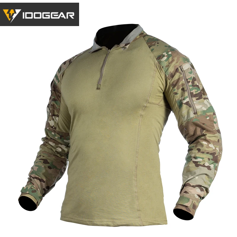 Фото IDOGEAR Тактическая боевая рубашка G4 BDU с подушечками Рубашка с длинными рукавами Одежда для улицы Тонкая эластичная ткань 3112 №1