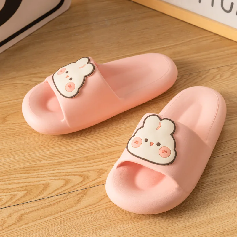 Cartoon Cute Rabbit Slippers Women's Indoor Bathroom Anti-skid and Wear-resistant Shoes Women Slipper Women Slippers House