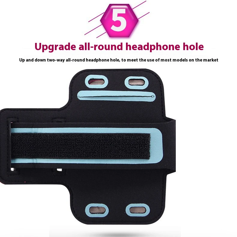 Фото New Running Sports Phone Case Arm band For iPhone 15 14 Pro Max XR 6 7 8 Plus Samsung Note 20 10 S9 Maximum Capacity of 7 inches №4