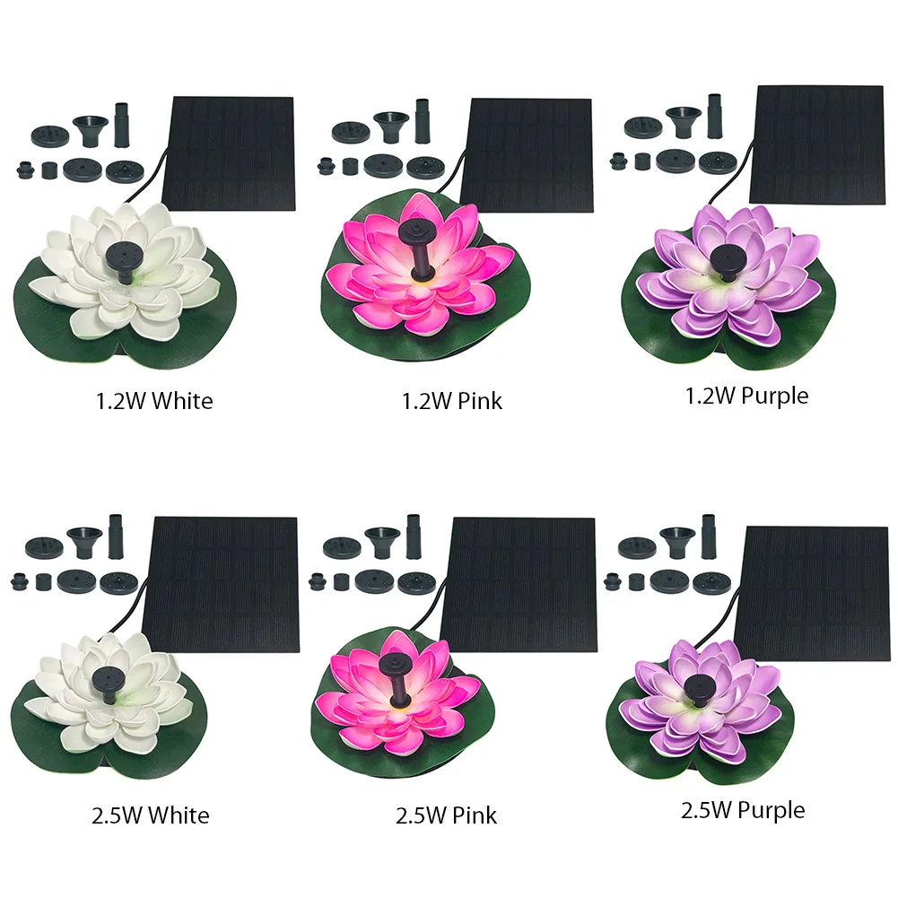 Фонтан-водопад в форме лотоса 20000 часов работы на солнечной батарее 2 5 Вт