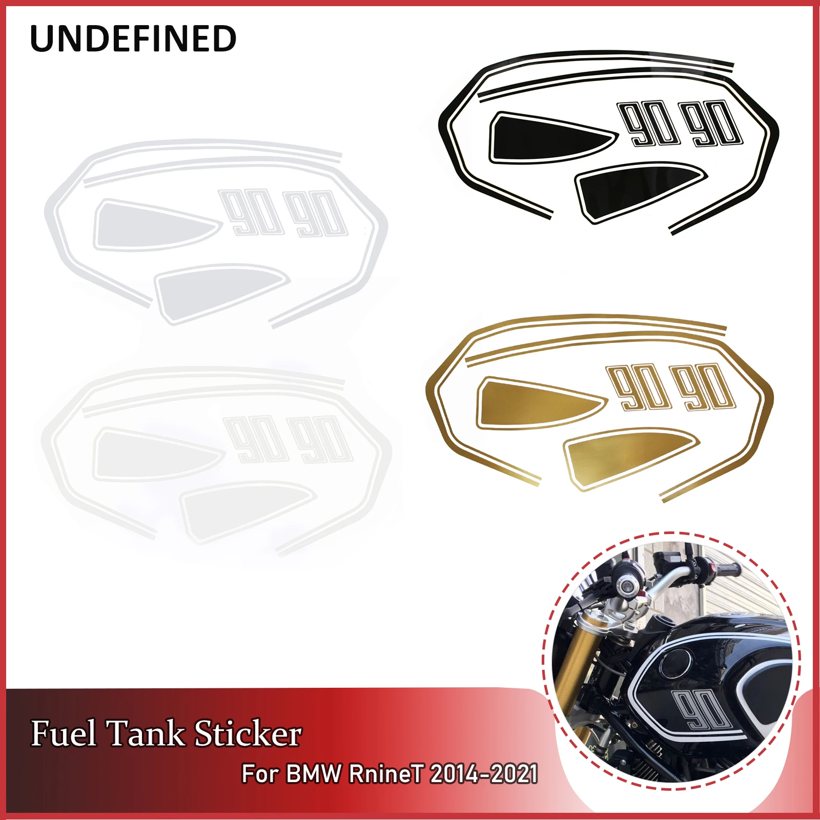 

For BMW RnineT Motorcycle Fuel Tank Sticker Rear Pillion Seat Cowl Hump Box Decorative Decals Pure Scrambler Urban G/S 2014-2021