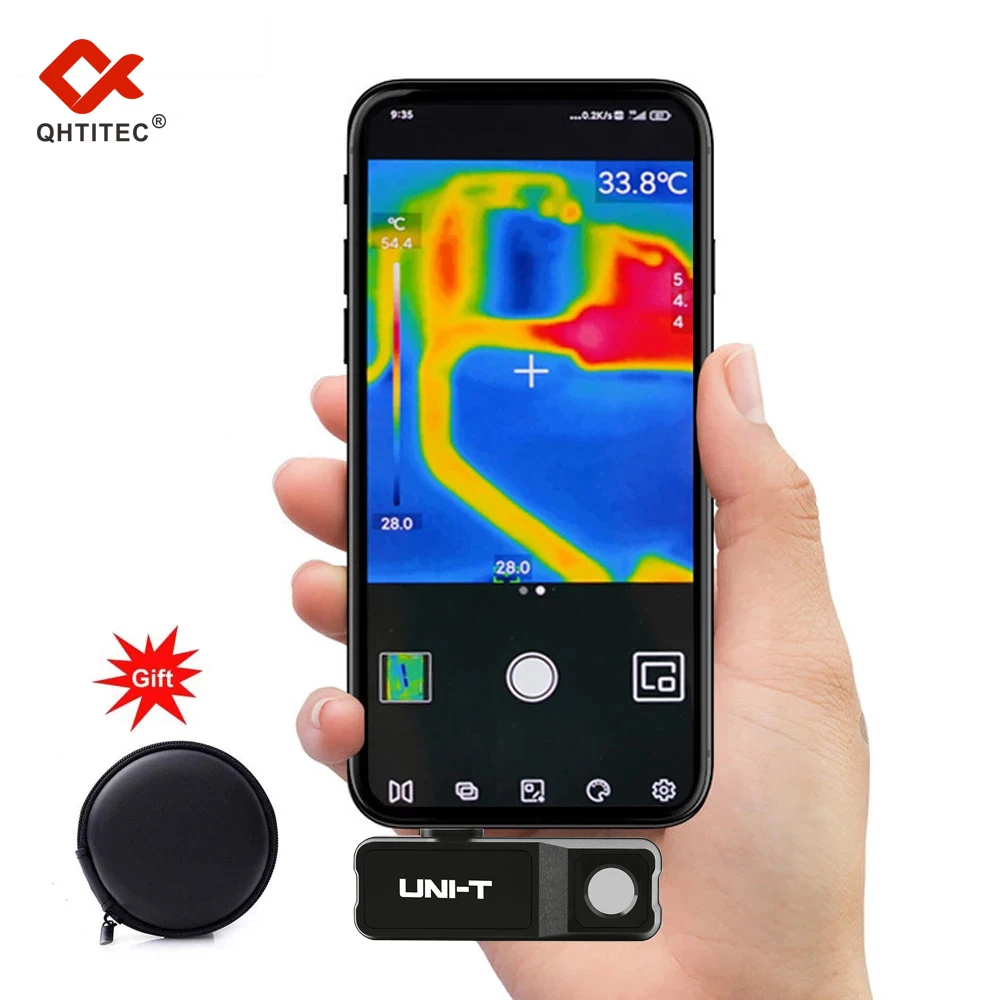 

QHTITEC Infrared Thermal Imaging Mobile Phone Infrared Camera USB Data Transfer Drop Test