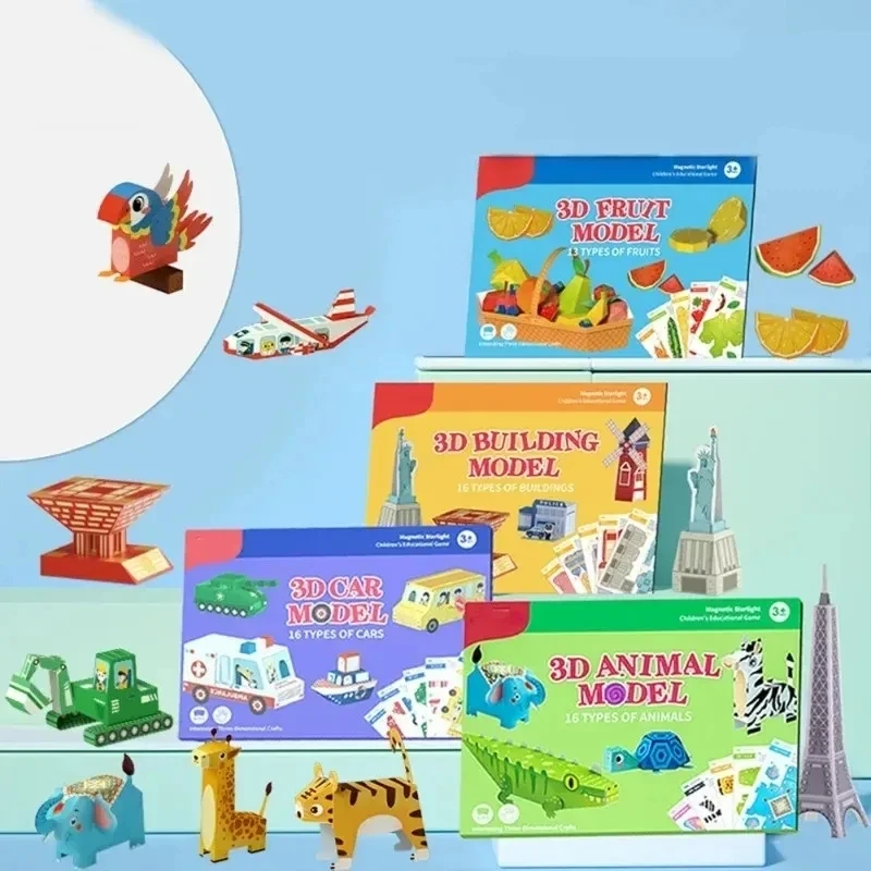 Ручная работа 3D оригами бумажные Геометрические Животные фрукты