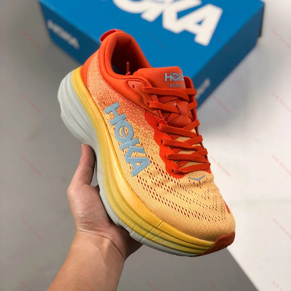 HOKA Bondi 8 Male Athletic Sports Shoes For Men Running Shoes Professional Sneakers Light Designer Mesh Outdoor Tennis Shoes