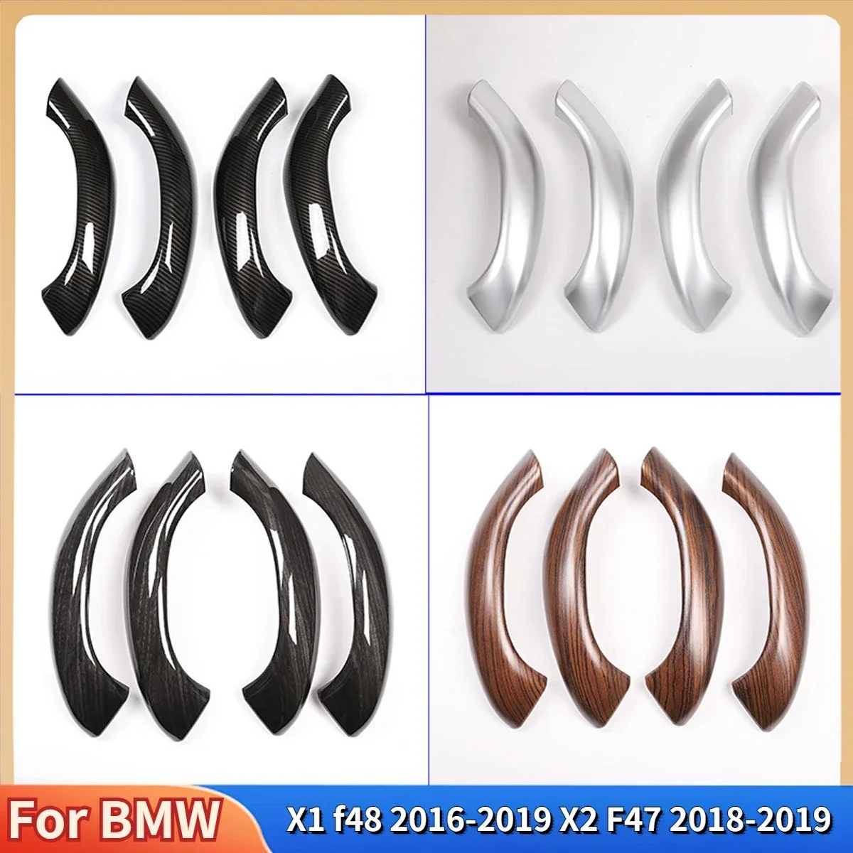 4 шт. ABS для BMW X1 F48 2016-2019 X2 F47 2018-2019 накладки на внутреннюю дверную ручку автомобиля