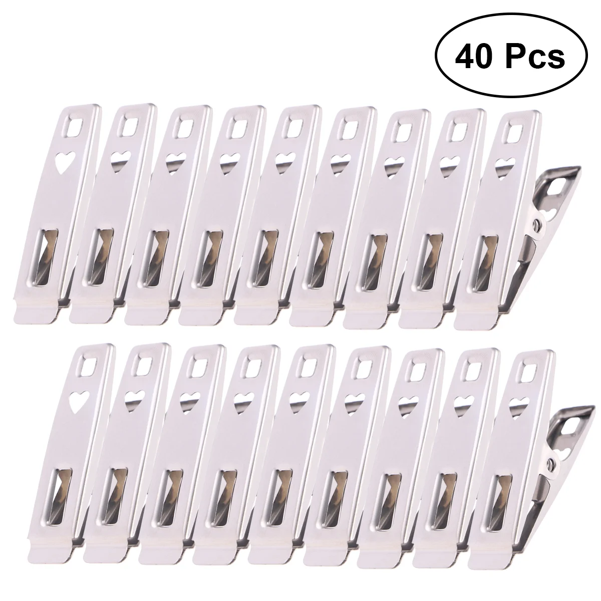 

40 шт., металлические зажимы для носков, из нержавеющей стали