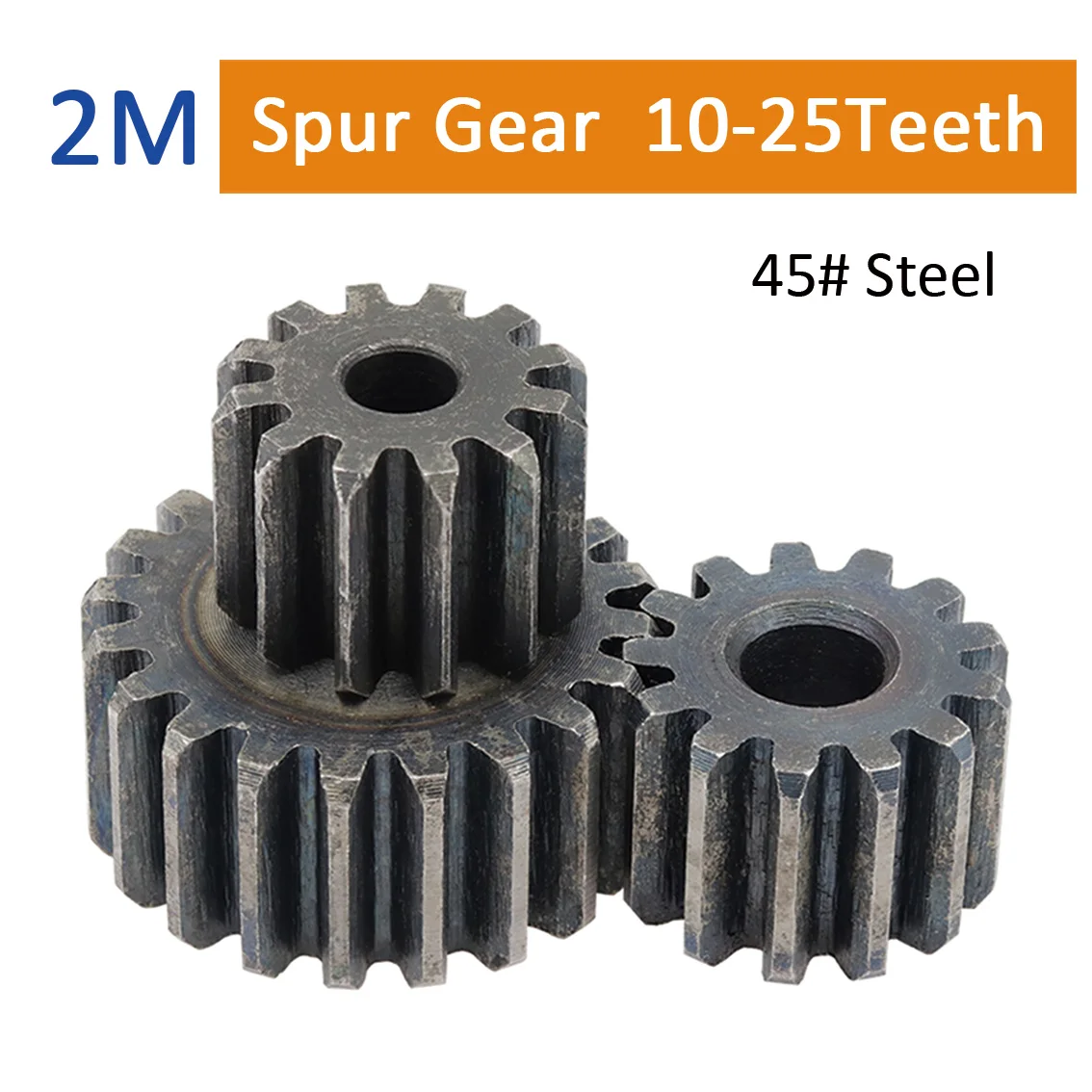 М2 45 #   Стальная цилиндрическая шестерня 10T/11T/12T/13T/14T/15T/16T/17T/18T/19T/20T/21T/22T/23T/24T/25T, шаг металлической шестерни 6,28 мм