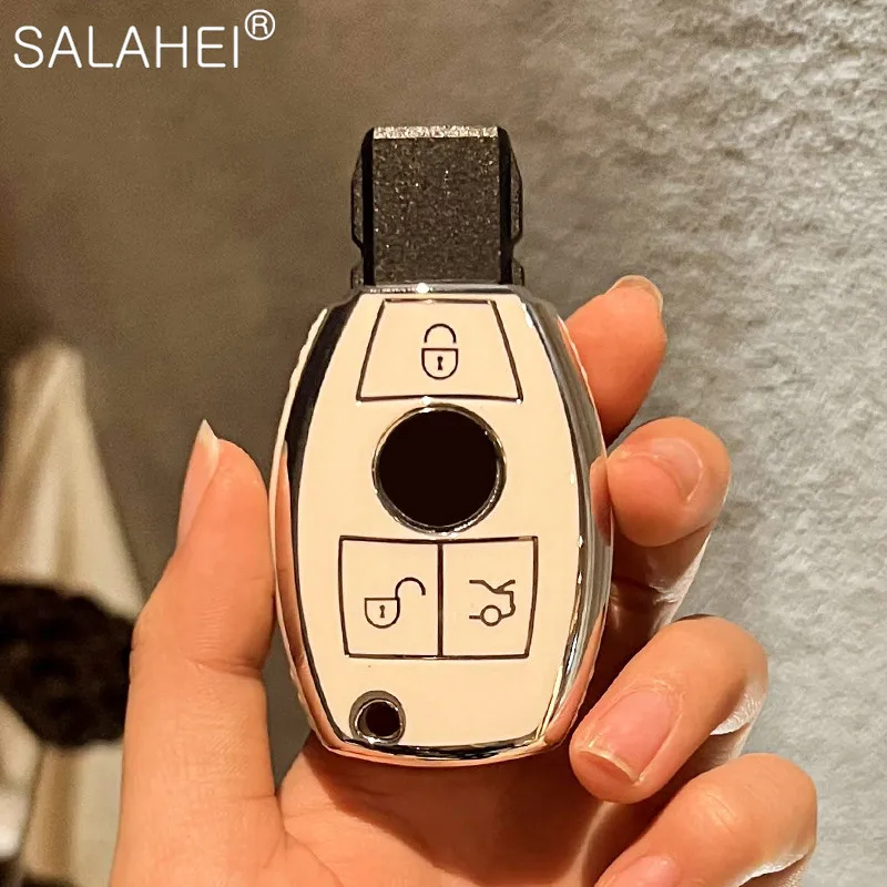 

TPU Car Remote Key Case Cover Shell Fob For Mercedes Benz CLA GLC GLA GLK W203 W210 W211 W204 W176 A B C R Class AMG Accessories