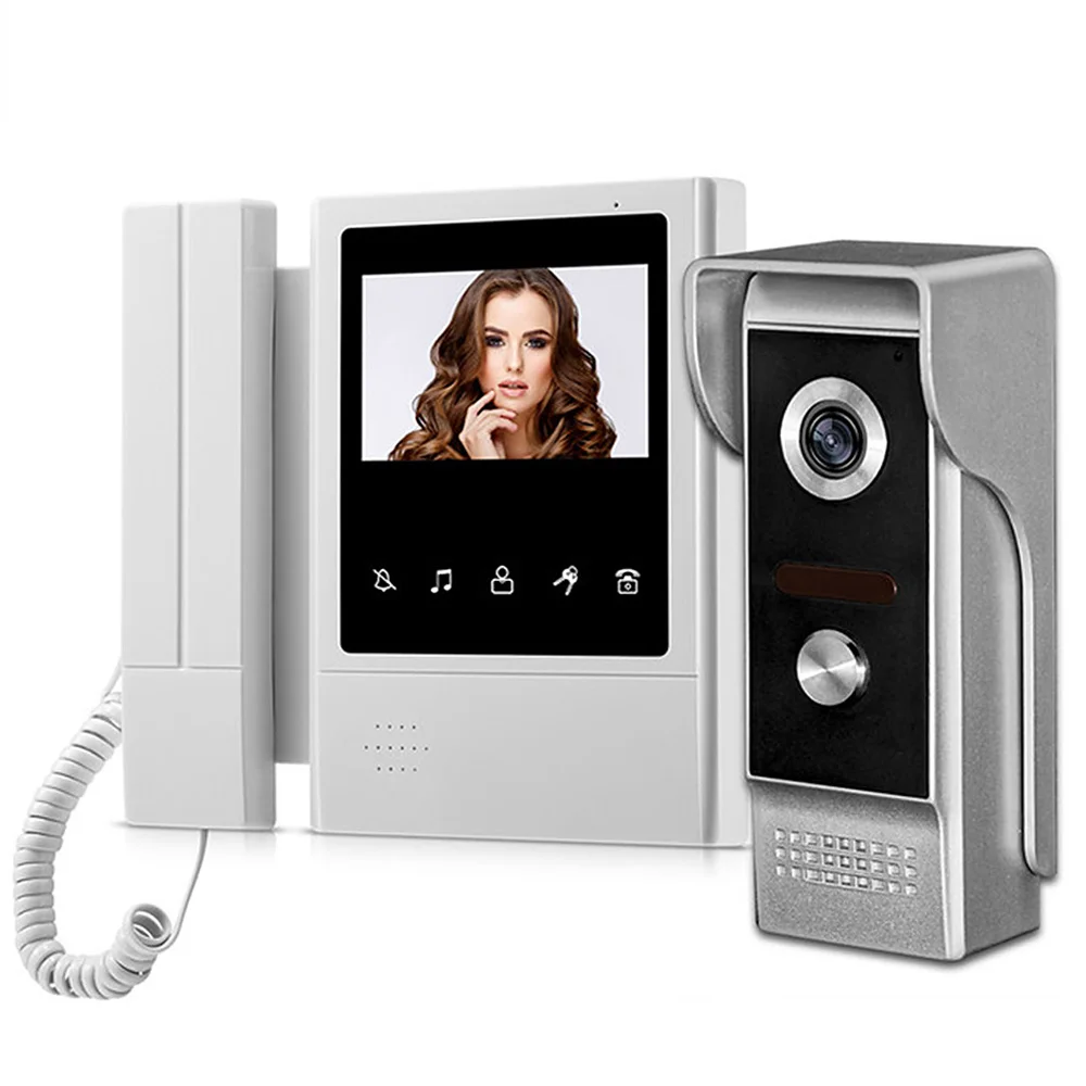 

Видеодомофон 4,3 дюйма, система домашней безопасности, уличный Водонепроницаемый дверной видеозвонок с ИК-камерой 700TVL и функцией ночного видения