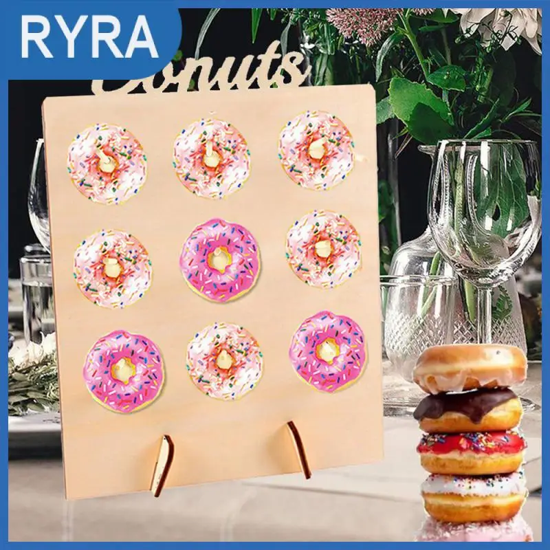 

Romantic Candy Bar Stand Holder Wooden Birthday Event Party Favor Baby Shower Anniversary Donut Wall Stand Creative Diy Gift