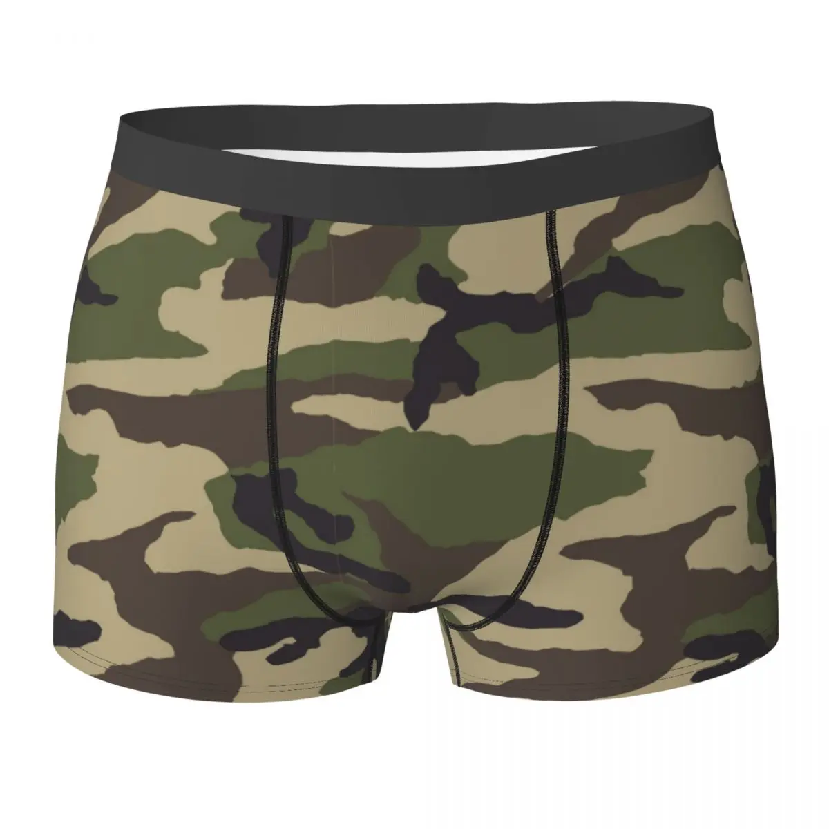

Classic Military Camo Underwear Jungle Camouflage Elastic Panties Custom Shorts Briefs Pouch Men Oversize Boxershorts