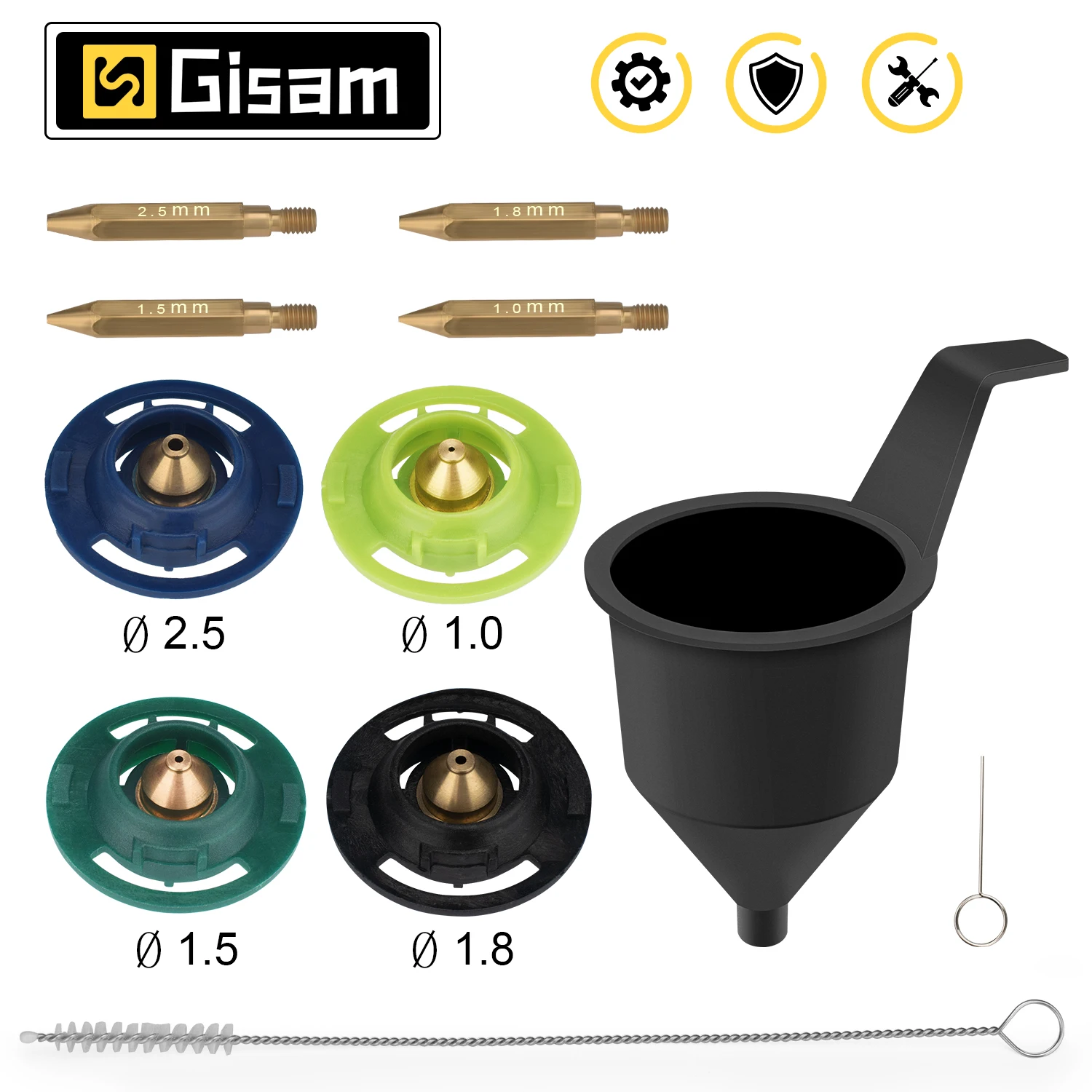 

Насадки для пистолета-распылителя Gisam 1.0/1.5/1.8/2.5 мм