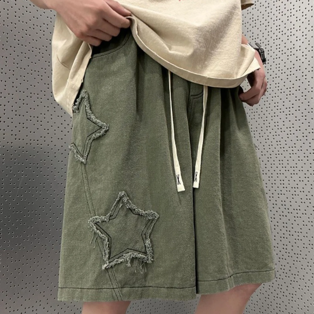 Шорты мужские из джинсовой ткани винтажные повседневные Мешковатые Свободные