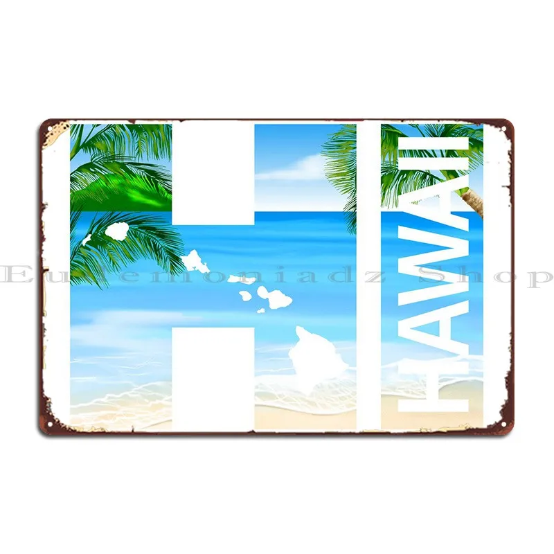 

Привет, гавайский остров, пляж, металлический плакат, паб, клуб, Настенная роспись, печатный фотоплакат