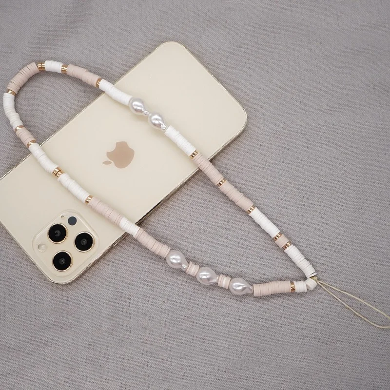 

Ins Style Pearls Phone Chains Vintage Fashion Beaded Mobile Phone Straps Chic Design Lanyard Jewelry Women Acceswelry for Girls