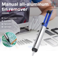 aluminum desoldering pump suction tin gun soldering sucker pen removal vacuum soldering iron pen desolder hand welding tools