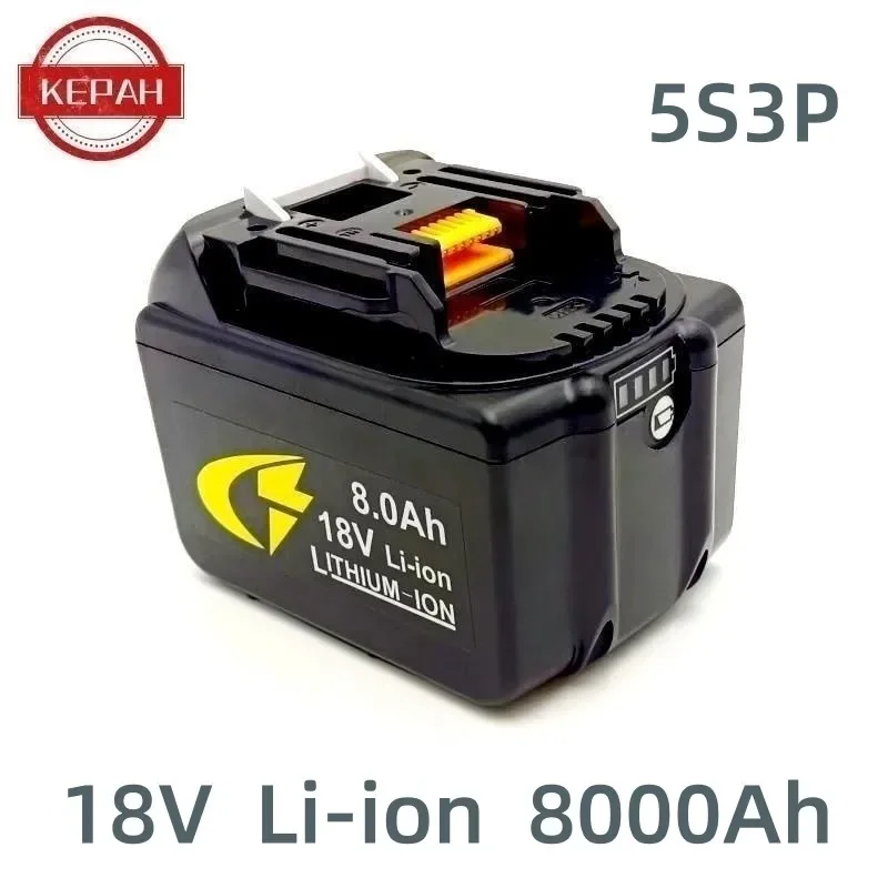 Перезаряжаемая литий-ионная батарея BL1860 для Makita 18 В 8000 мАч