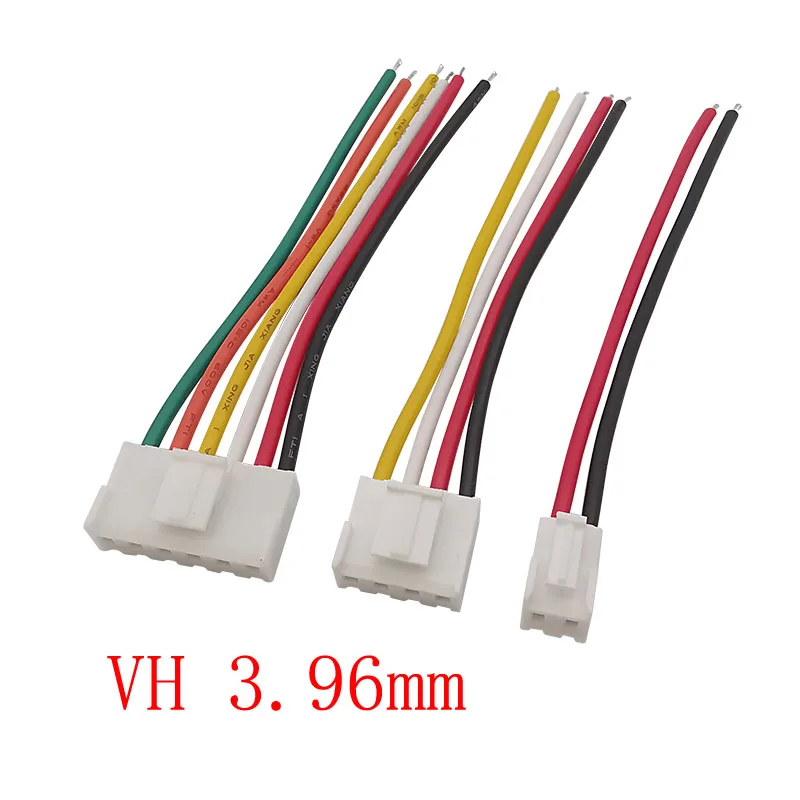 

JST VH, шаг 3,96 мм, односторонний разъем для проводов, кабельный разъем VH3.96 2/3/4/5/6/8/10 контактов с проводами 22AWG, 10 см, 20 см, 30 см