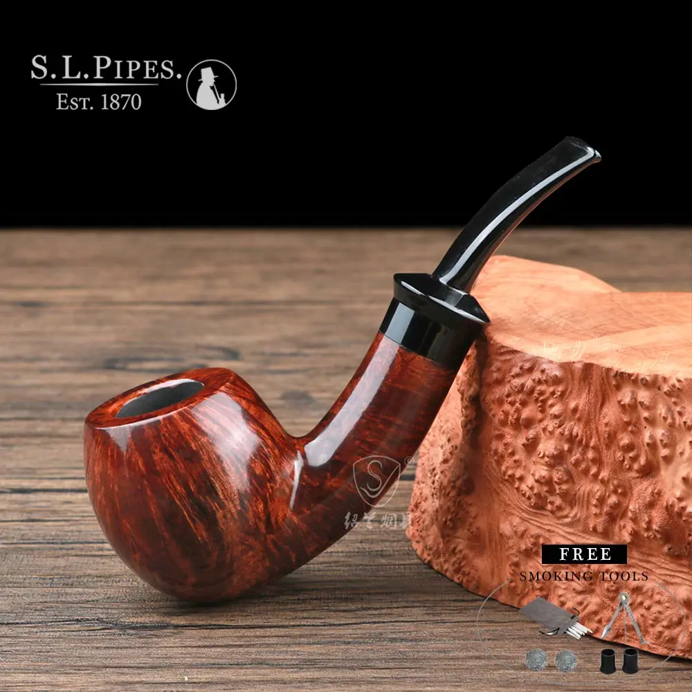 

▂ξ Smoker FUGU Design Briar Pipes For Smoker Tobacco Pipes Real Handmade With Free Smoking Tools Fast Freeshipping