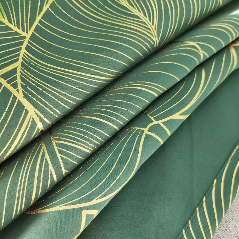 Современные шторы с горячим тиснением для гостиной столовой спальни золотая