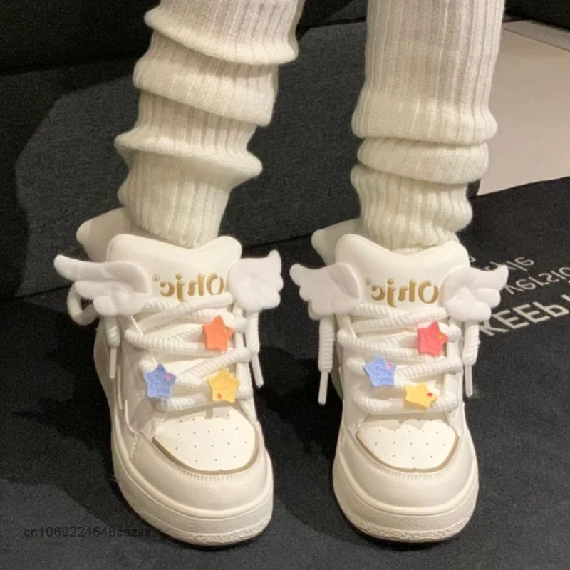 

Y2k Star Shoes High Quality Women Sneakers Spring Aesthetic Breathable Female Platform Shoe Korean Fashion Little White Shoes