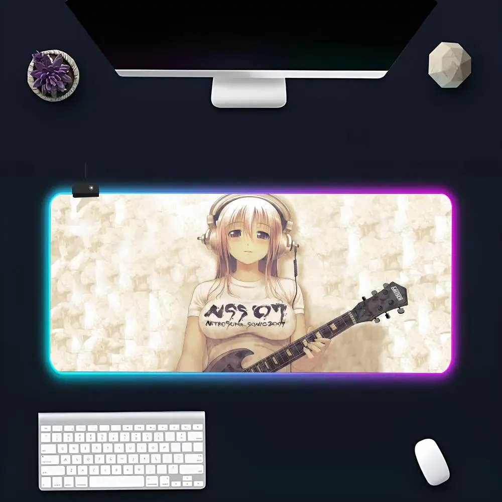 S-Super S-Sonico коврик для мыши популярный большой RGB XXL настольные коврики из Японии