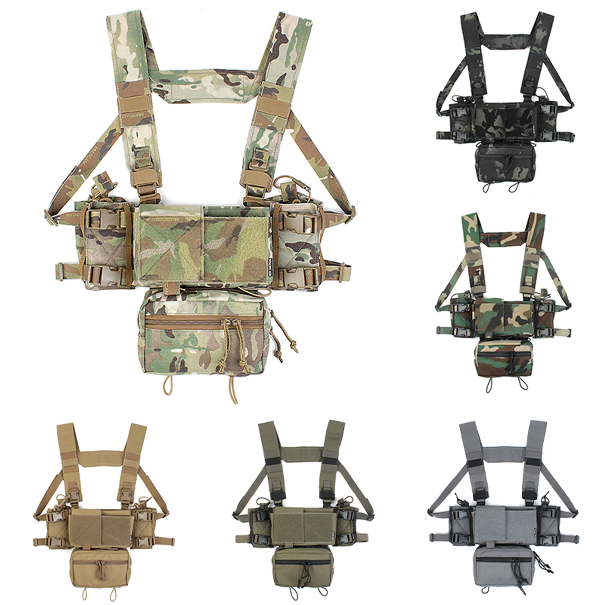 

Pew Tactical Molle Military Chest Rig D3 MK3 MK4 LV119 SS Style 500D Original Matte Cordura Fabric Airsoft Outdoor Sport CS Caza