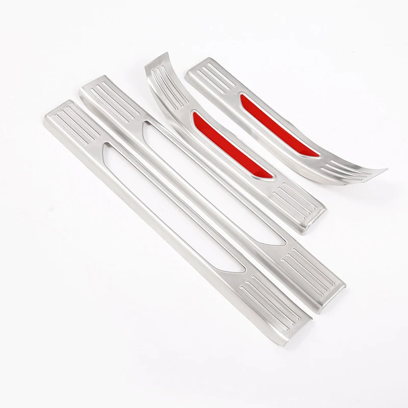 

Для Jaguar E-PACE E PACE 2018 2019 задняя Серебристая защитная пластина для внутренней двери автомобиля Защитная панель отделка 4 шт.