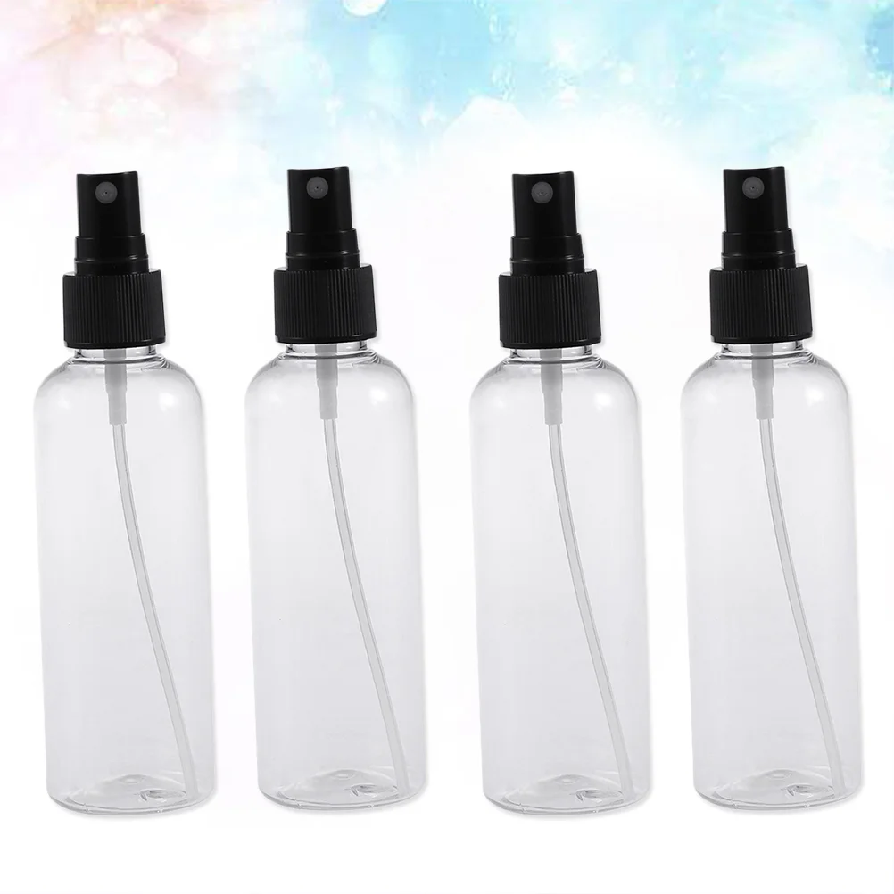

4pcs Clear Spray Bottles Empty Small Spray Bottle 100ML Travel Bottle for Cleaning Solutions Essential Oils Travel and Can